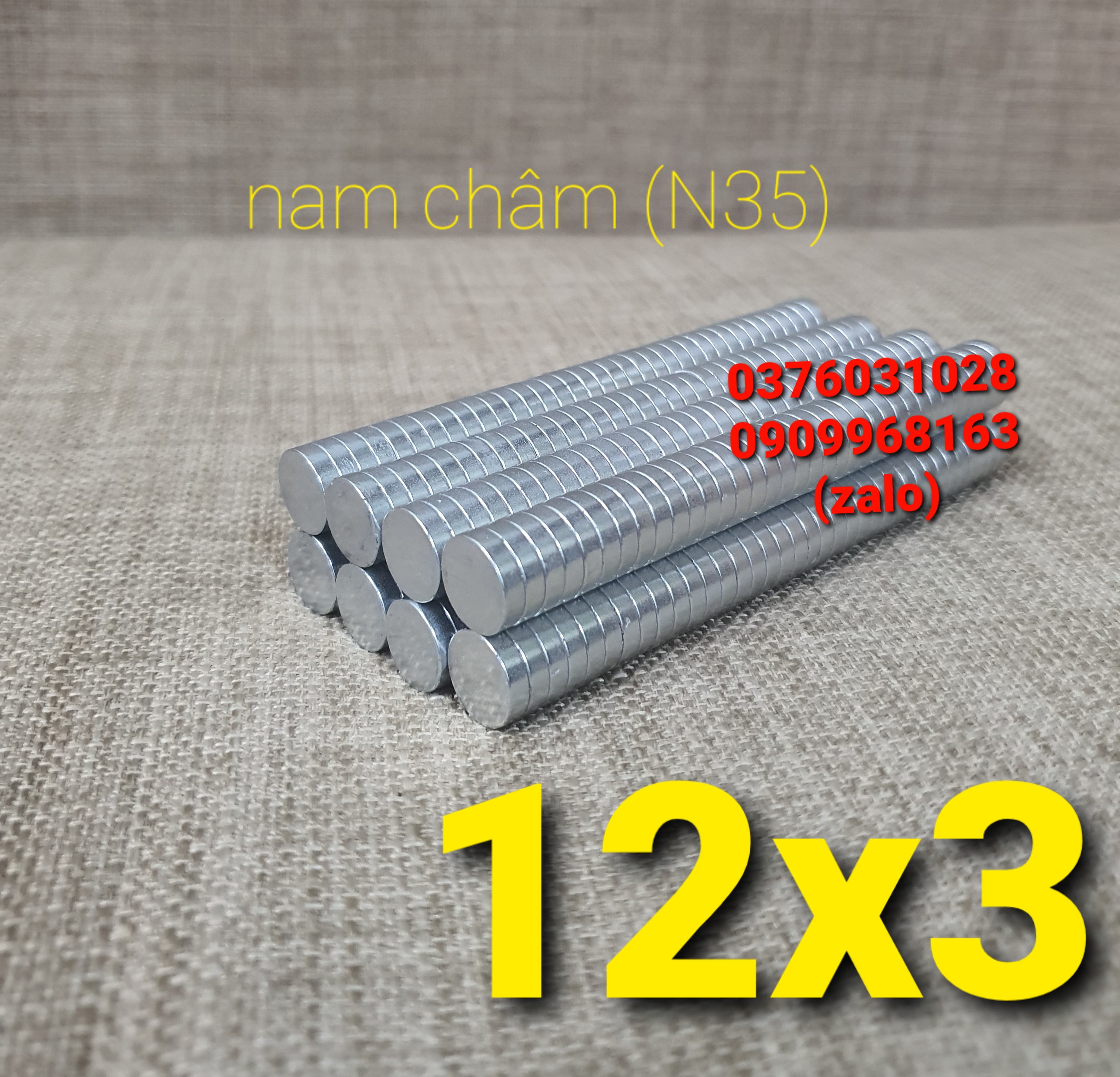 Nam châm vĩnh cửu 12x3