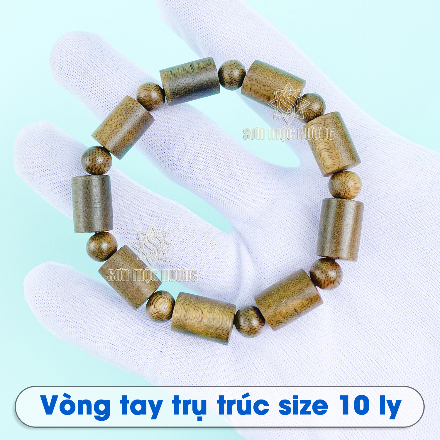 Vòng tay trầm hương phong thủy trụ trúc 9 trụ 9 tròn nam nữ từ trầm tốc tự nhiên giúp mang lại may mắn bình an và tài lộc cho người đeo Sơn Mộc Hương Sơn Mộc Hương