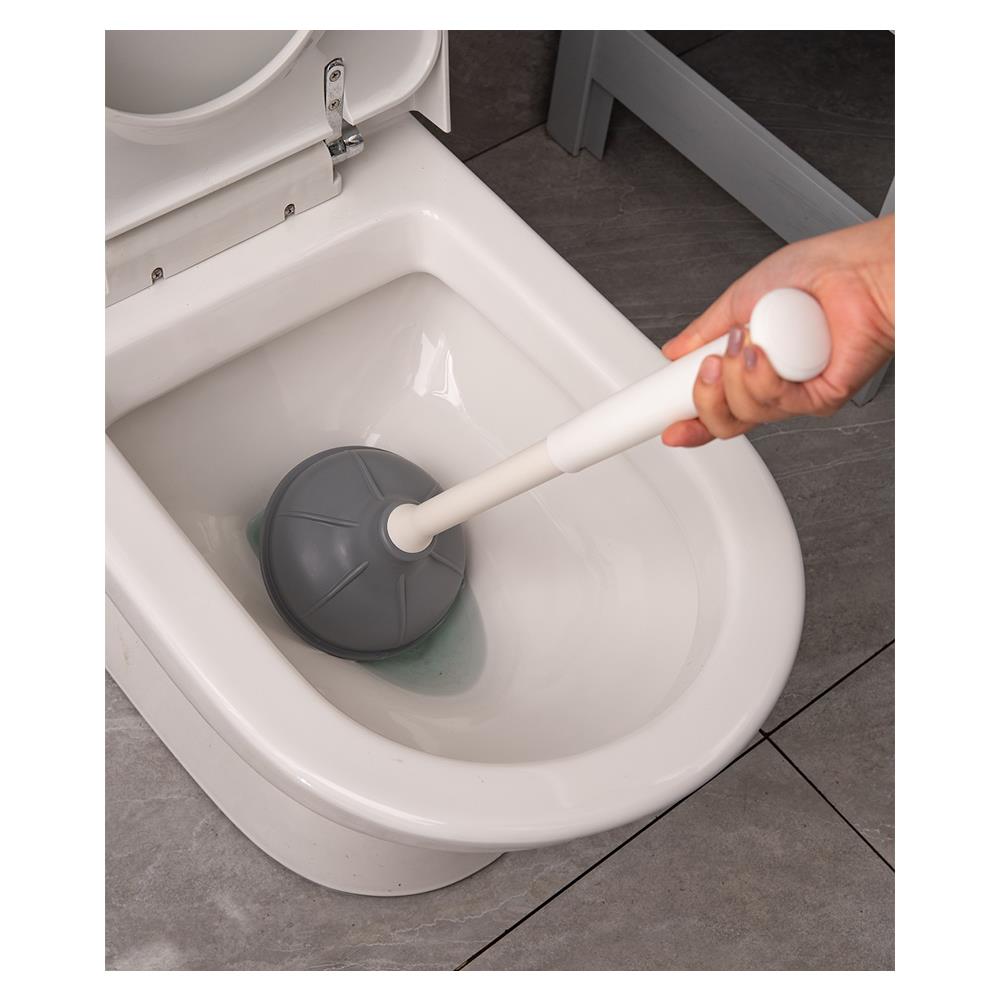 HomeBase ACCO Pít tông thông bồn cầu có chân đế bằng nhựa 16x16x49.5cm màu trắng