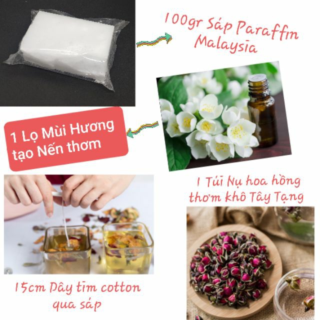 Set tự tay làm Nến thơm Handmade tại nhà TẶNG KÈM Các phụ kiện trang trí nến - 9293store