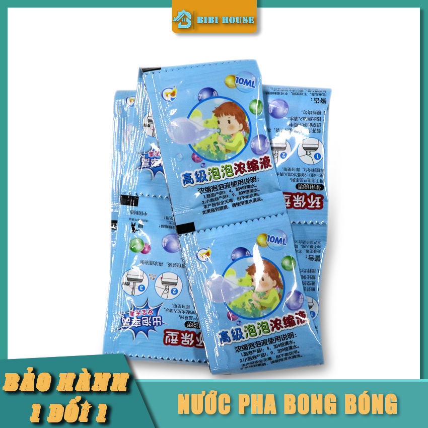 Nước Pha Bong Bóng Xà Phòng Túi 10ml - Dành Cho Máy Phun Bong Bóng Xà Phòng Của Bé - Mua Kèm Đồ Chơi Máy Phun Bong Bóng Xà Phòng