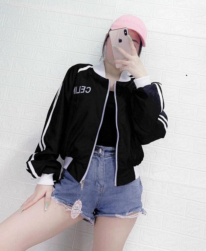 [YẾN LINH STORE]Áo khoác Bomber tay sọc - Form rộng, thiết kế cao cấp
