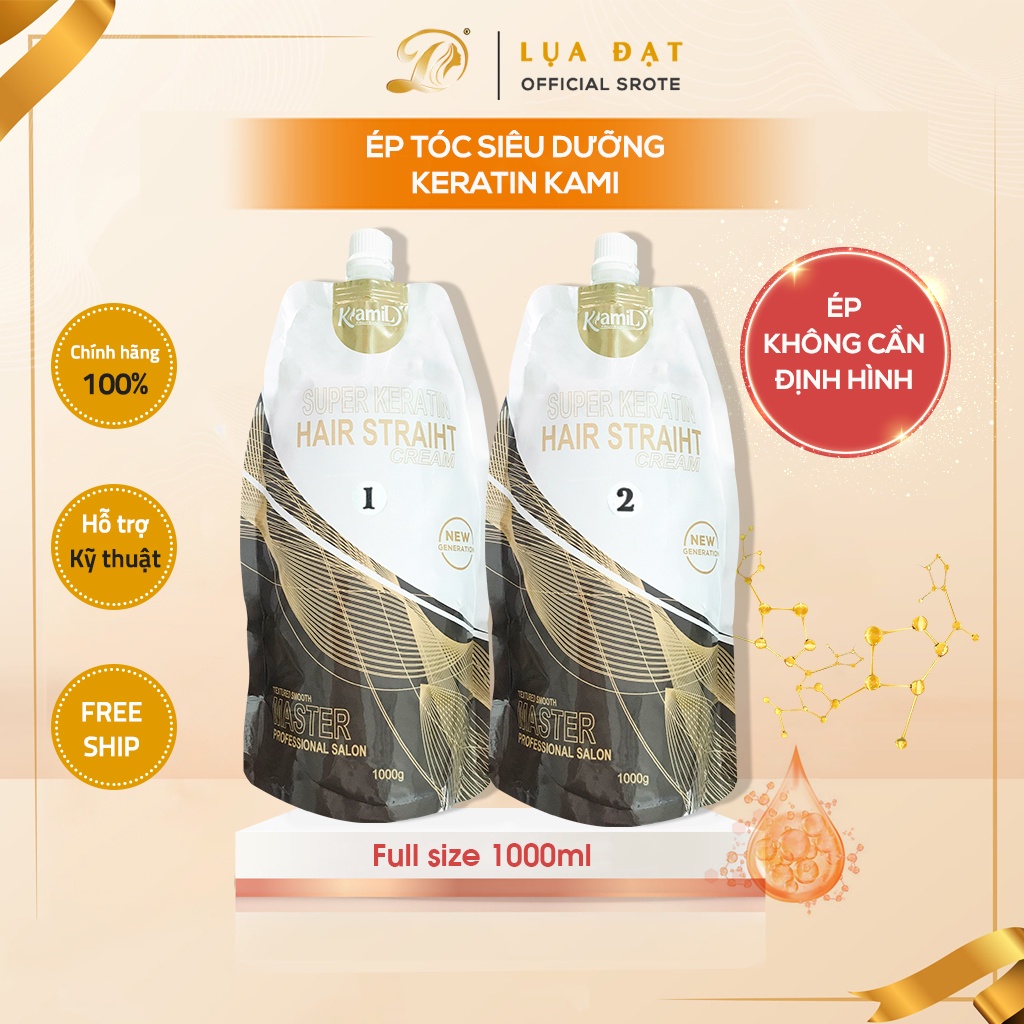 Thuuốc Duỗi Tóc Siêu Dưỡng Keratin KAMI Chính Hãng - ép phục hồi tại nhà và salon