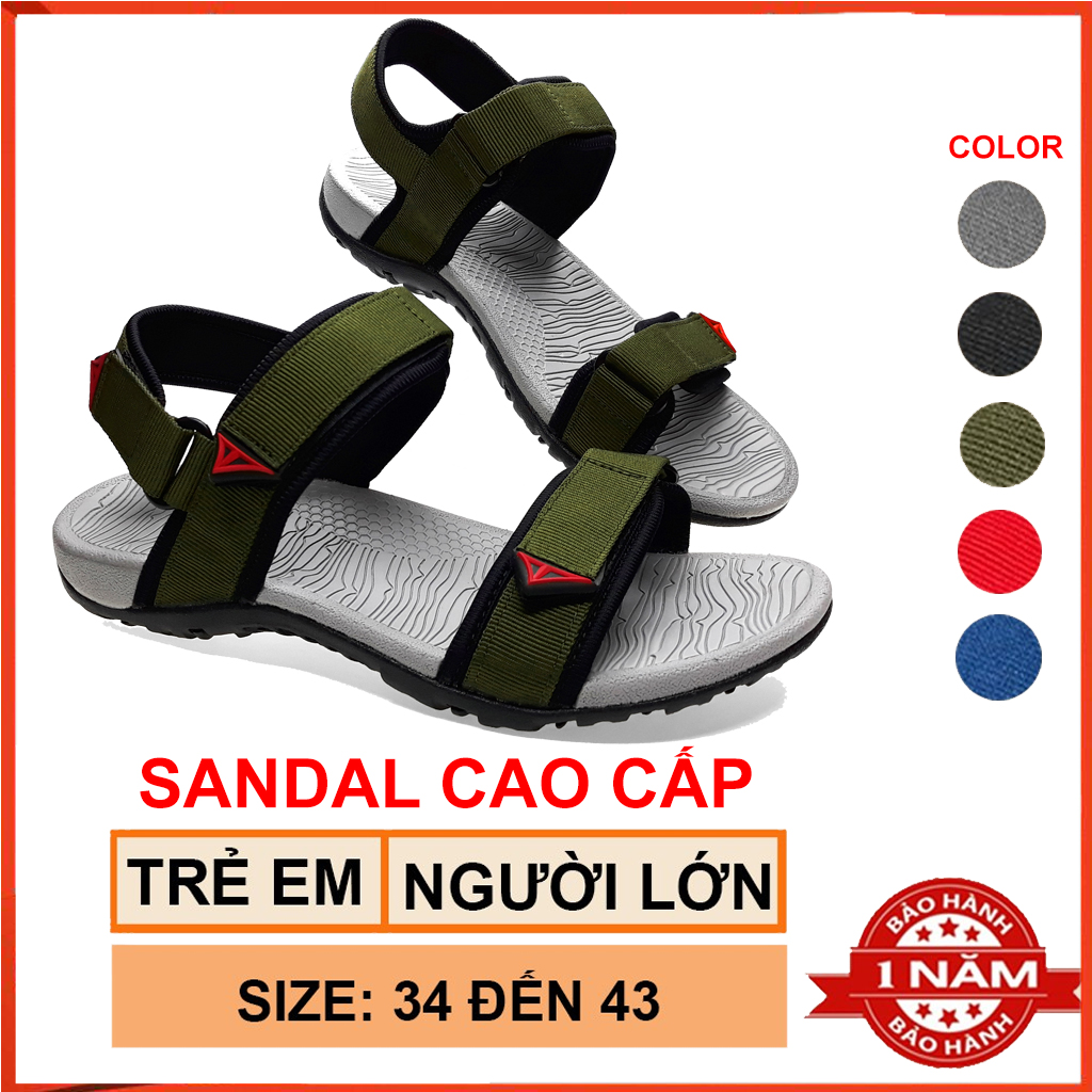 Giày SANDAL quai hậu nam Việt Thủy kiểu dáng thời trang Xanh Rêu - VT1