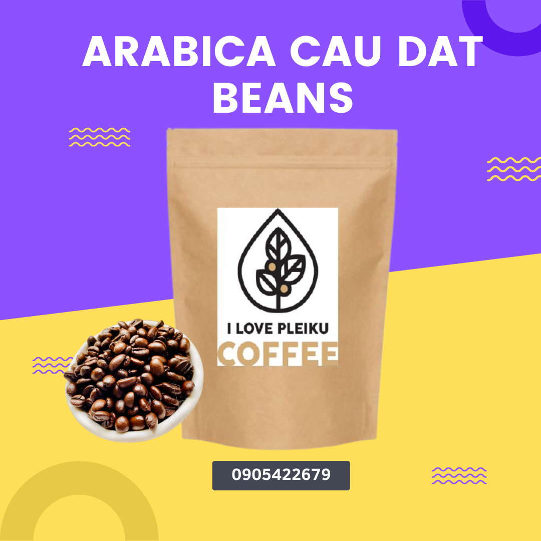 Cà phê hạt Arabica Cầu Đất rang mộc nguyên chất