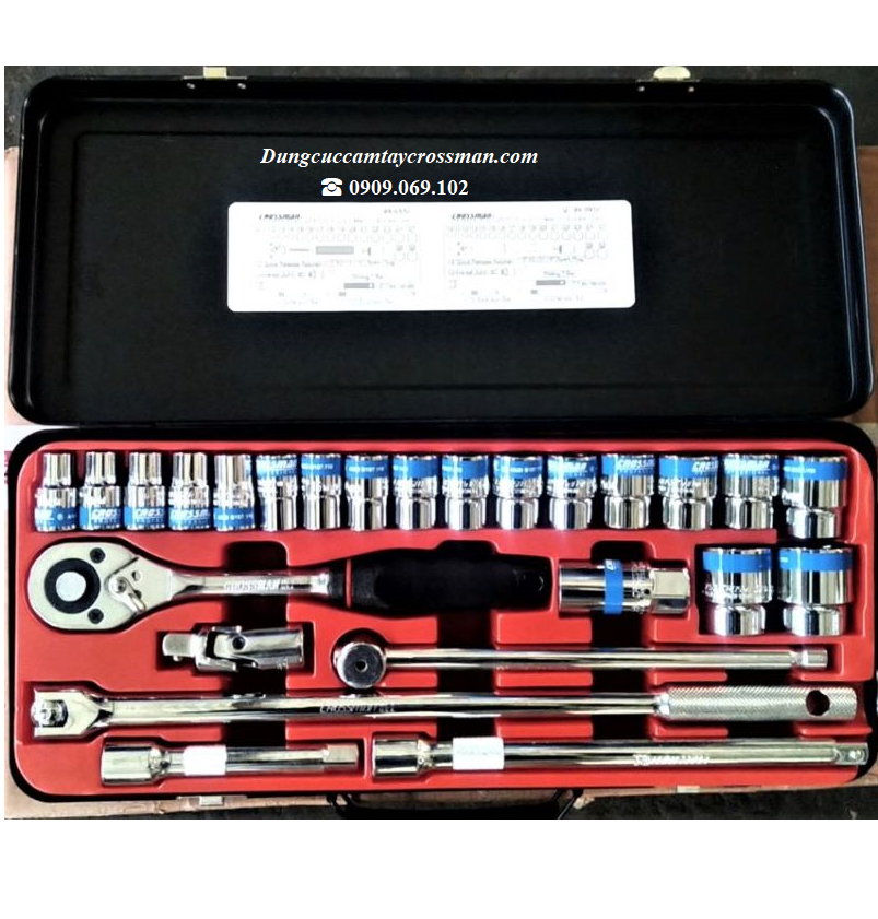 Bộ tuýp 1/2 inch 25 món crossman 99-095c
