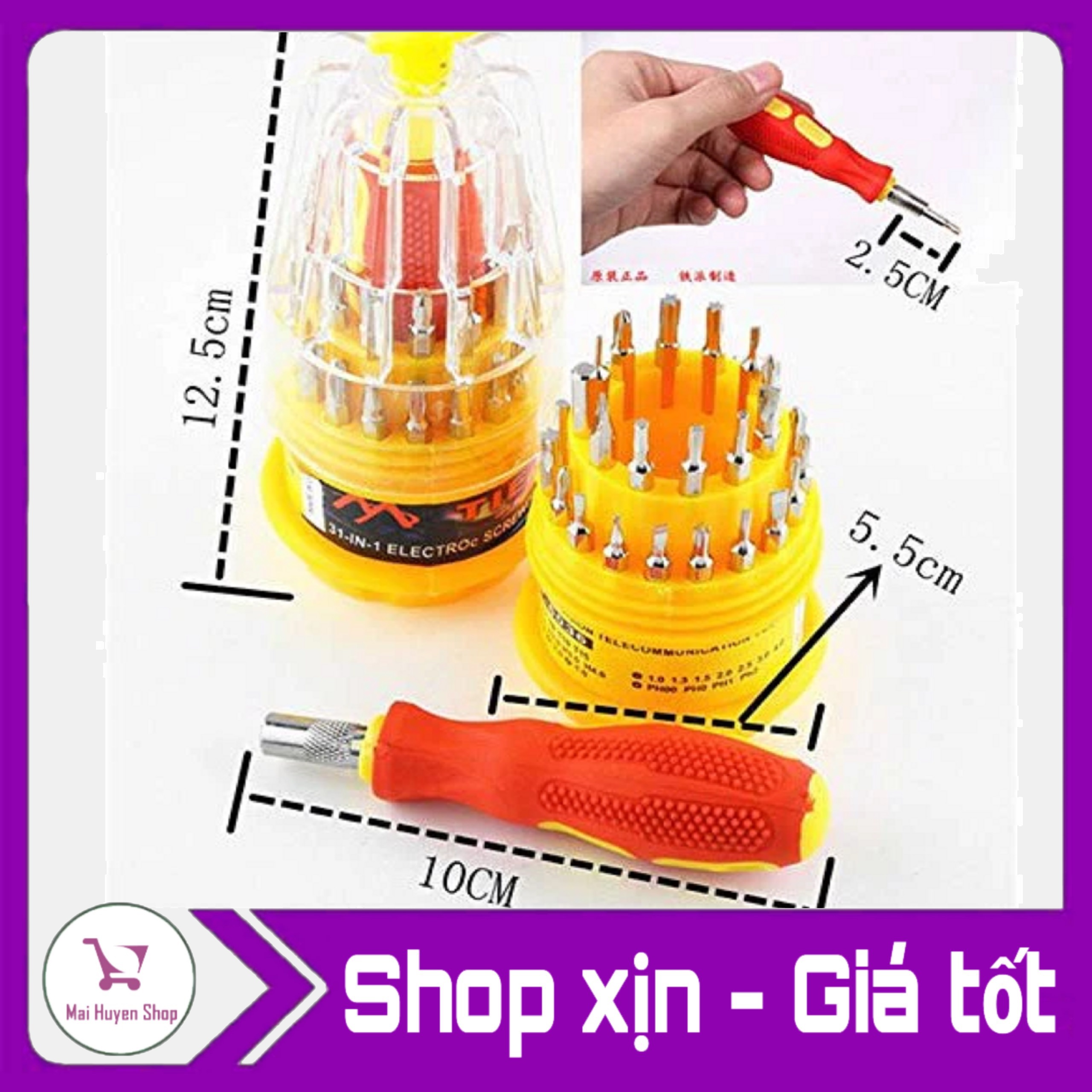 Bộ tua vít 31 đầu tròn