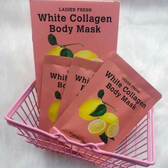 Kem ủ trắng da white collagen body mask hương chanh