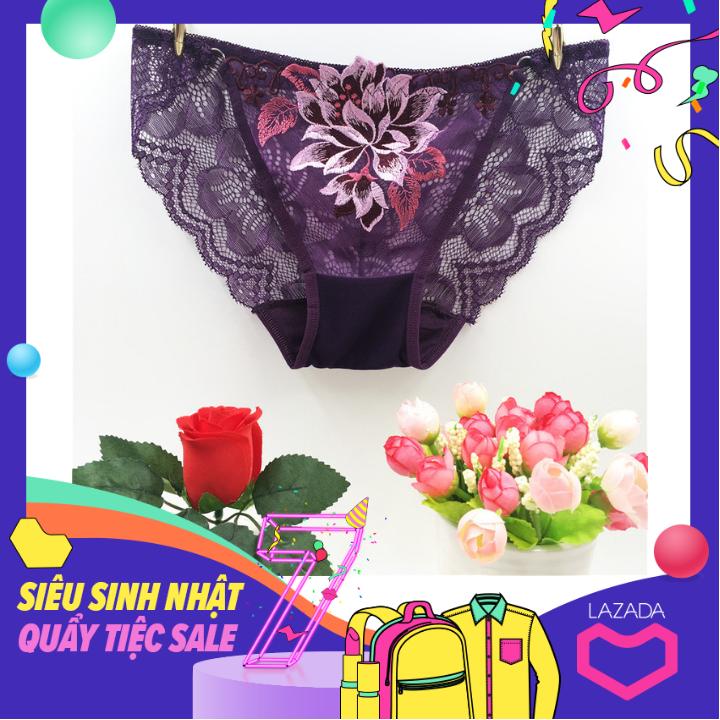 ComBo 5 Quần Lót Nữ,Thêu Hoa Văn, Quyến Rũ,Gợi Cảm (Được Chọn Màu) - AQ005 (CTC SHOP)