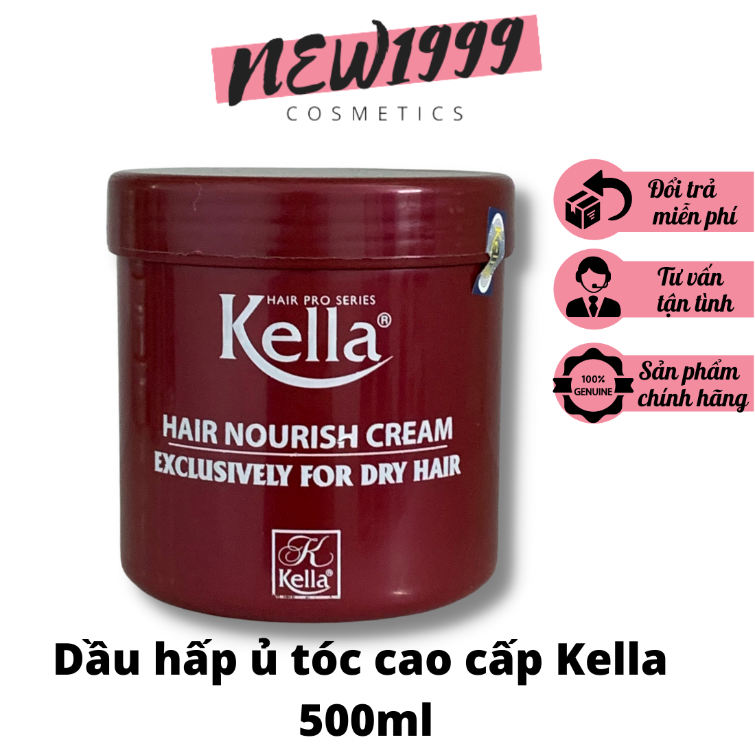 Hấp ủ tóc Kella 500ml chuẩn công ty giúp tóc luôn mượt mà dưỡng tóc bồng đẹp