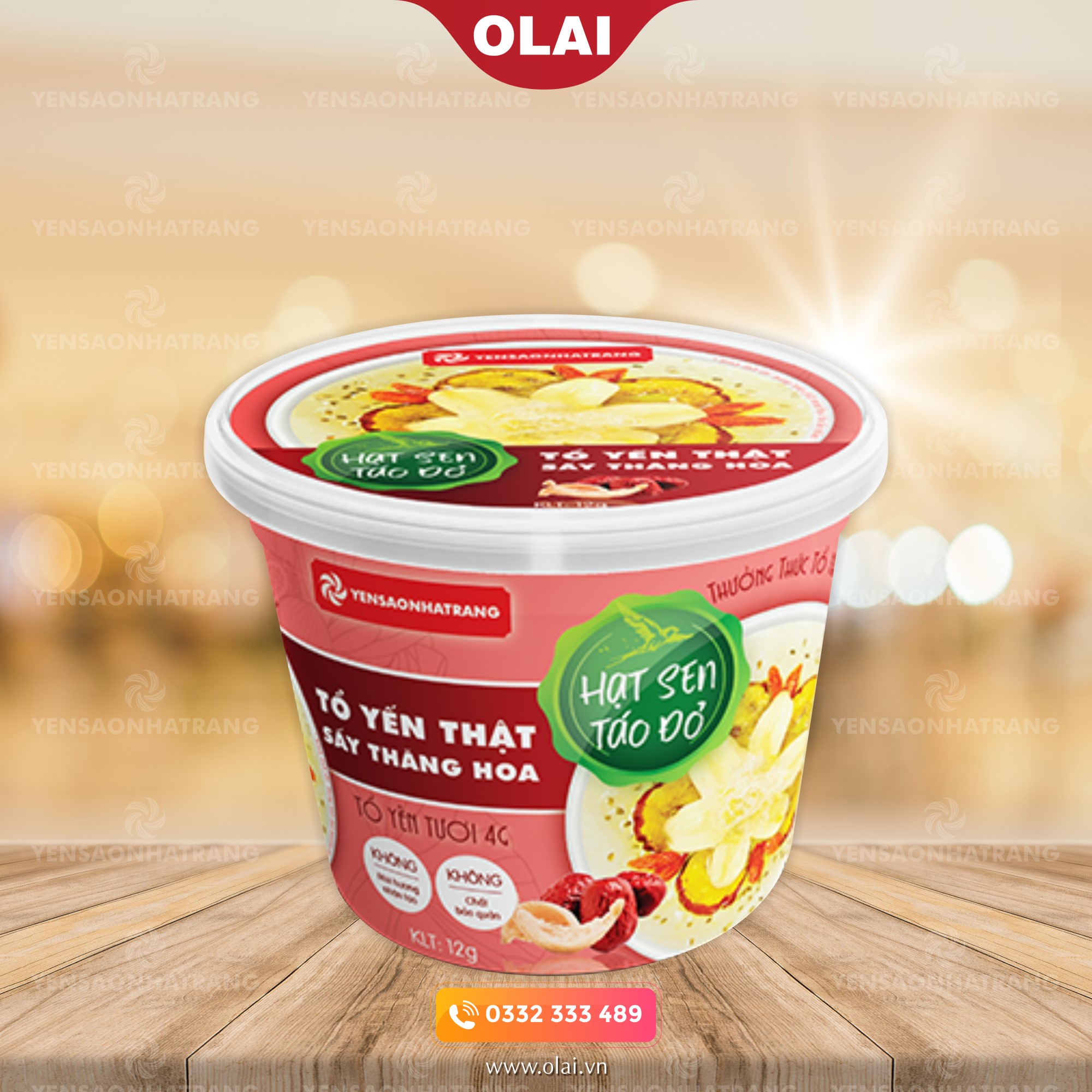 Tổ yến ăn liền hạt sen táo đỏ