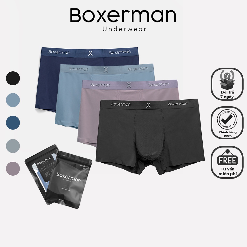 Combo 4 quần lót nam profit v2 mềm mại co dãn kháng khuẩn cao cấp boxerman