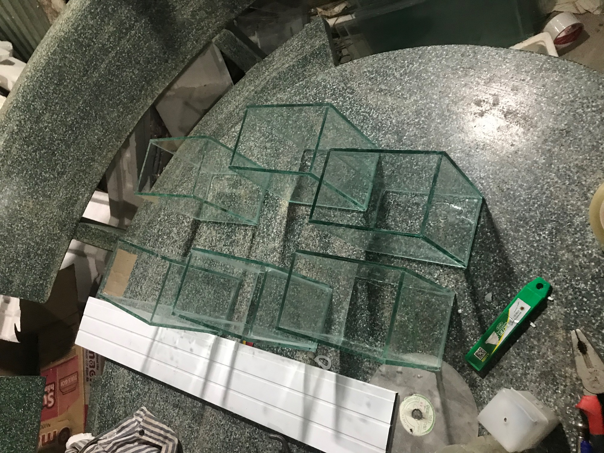 6 bể cá mini 10x15x15 cm kính 5li