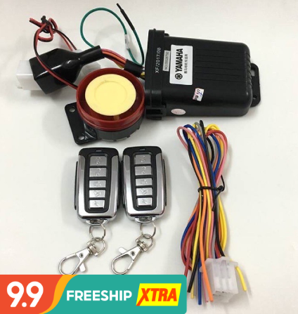 Bộ khóa chống trộm 5 nút kèm 2 remote có thể tìm xe trong bãi