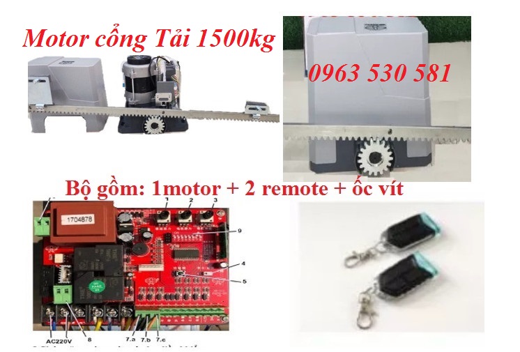 [HCM]Motor cổng cửa lùa 1500Kg hiệu JG SL1500 ĐÀI LOAN CHÍNH HÃNG 100%