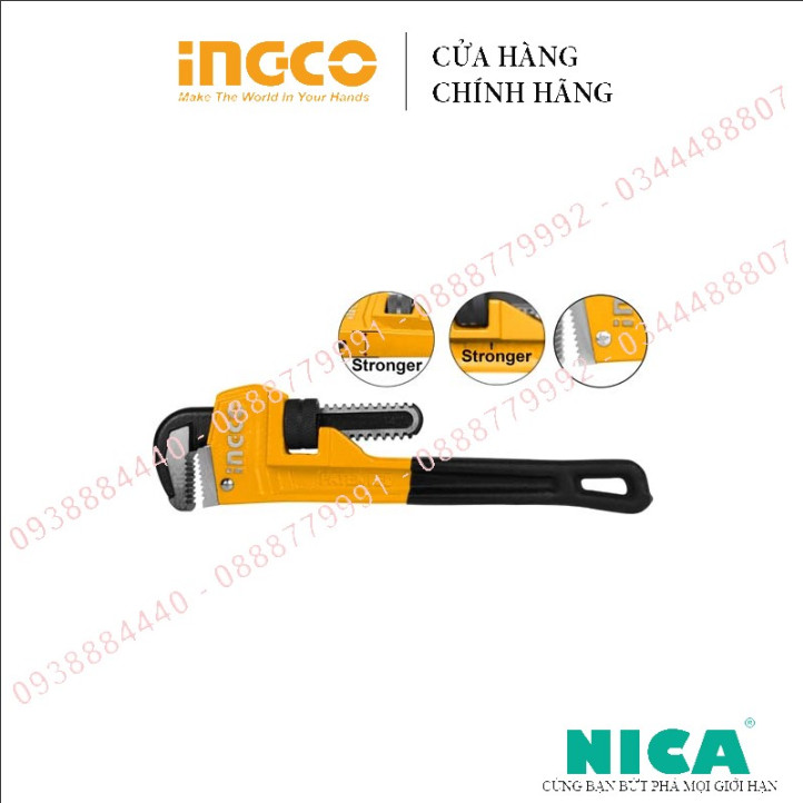 Mỏ lếch răng 10inch-250mm hpw0810 ingco chính hãng - siêu thị đồ nghê