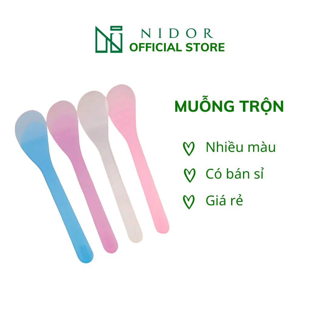 Combo 100 Muỗng nhựa múc kem - Muỗng trộn mask - Muỗng mỹ phẩm