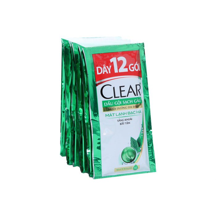 Thùng 60 dây 720 gói dầu gội đầu clear bạc hà