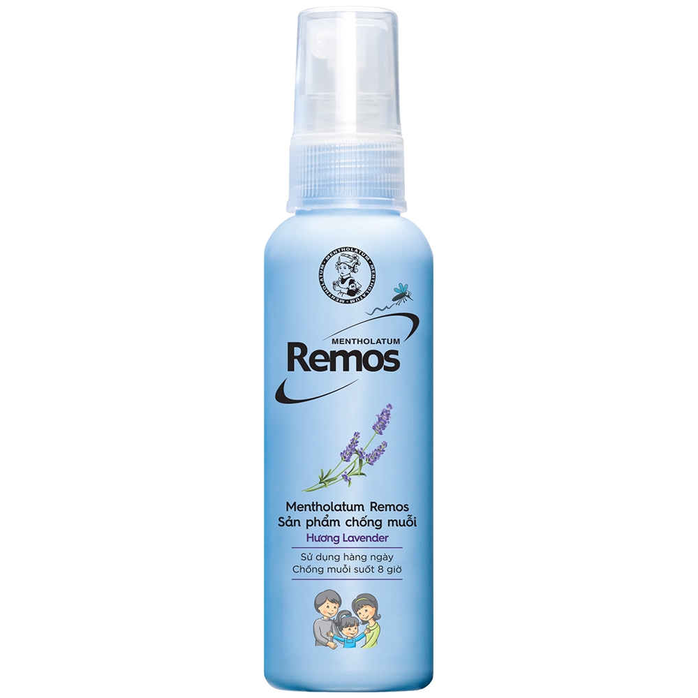 Combo 2 Chai Xịt Chống Muỗi Mentholatum Remos Hương Lavender Dung Tích 60ml Sử Dụng Hằng Ngày Chống Muỗi Suốt 8 Giờ, Giữ Ẩm Dưỡng Da, Cho Da Mềm Mại Mịn Màng Hơn _ Canary Health & Beauty