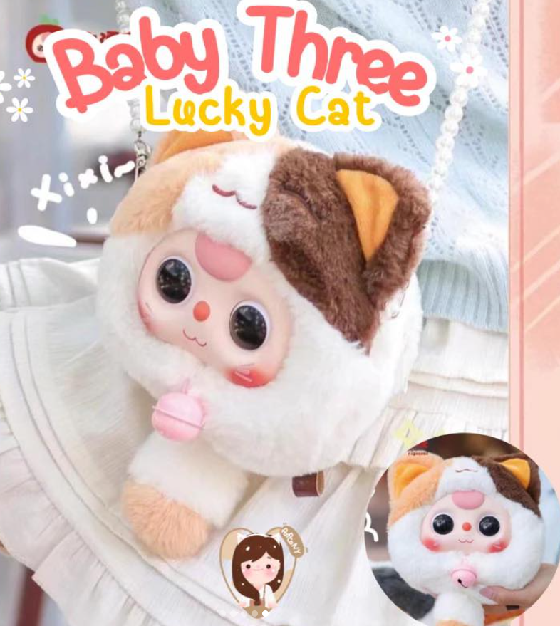 BlindBox Hộp Mù gấu bông Túi Baby Three mù Mèo Thần Tài Lucky Cat