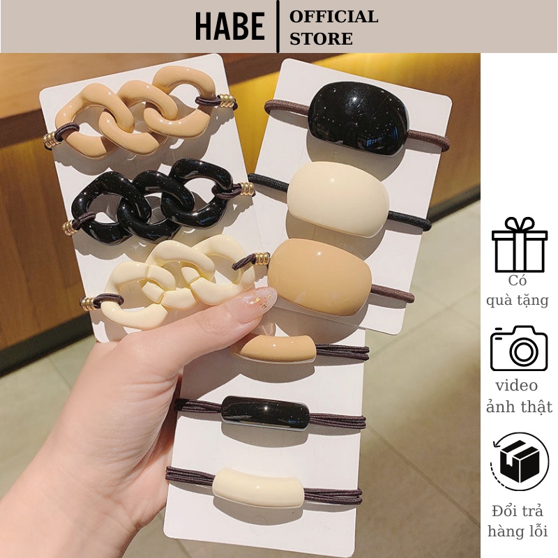 Dây buộc tóc Hàn Quốc đơn giản nhẹ nhàng đẹp giá rẻ hottrend HABE