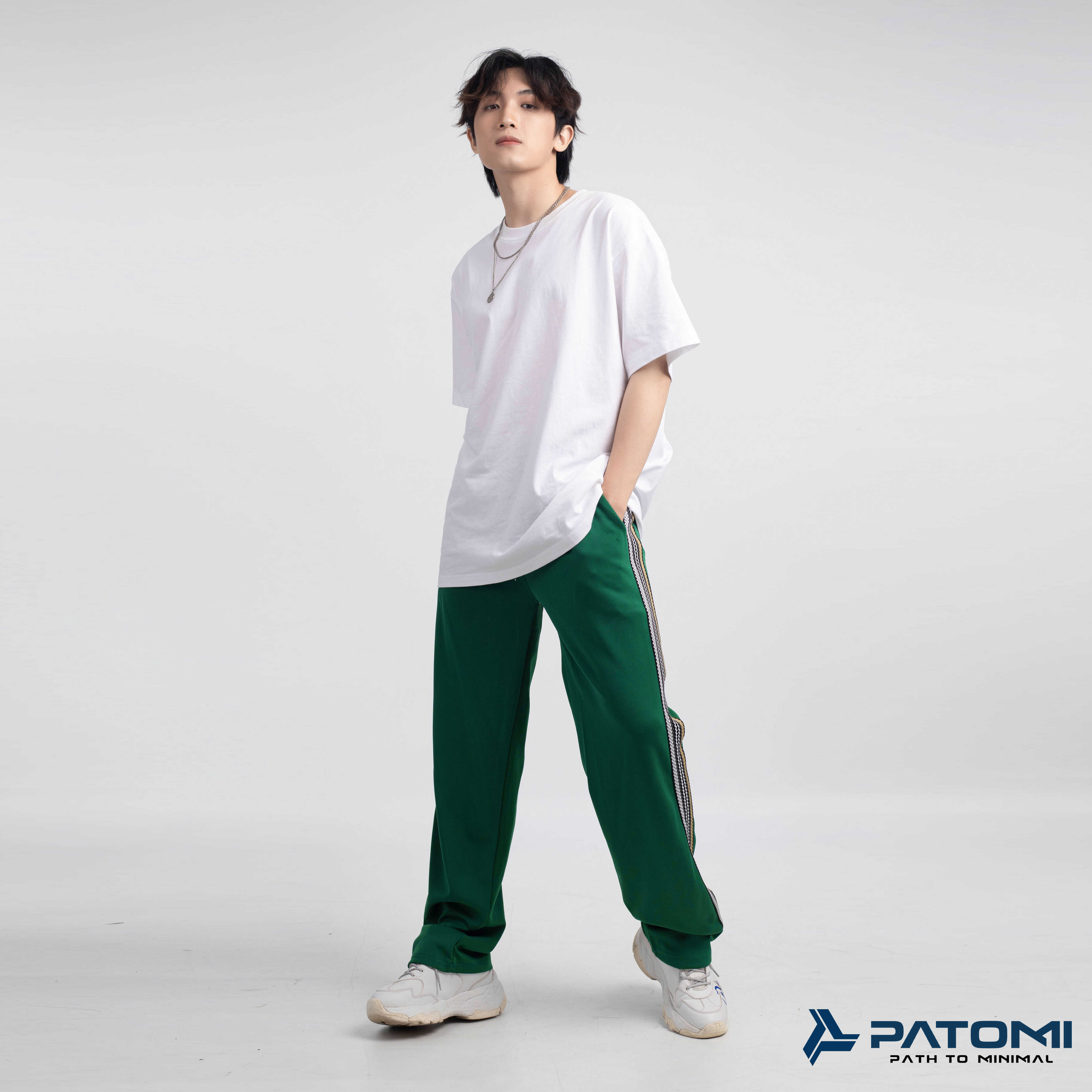 Quần ống rộng nam nữ PATOMI dáng suông chất poly Hàn, quần ống suông nam nữ ống rộng bigsize - QD285