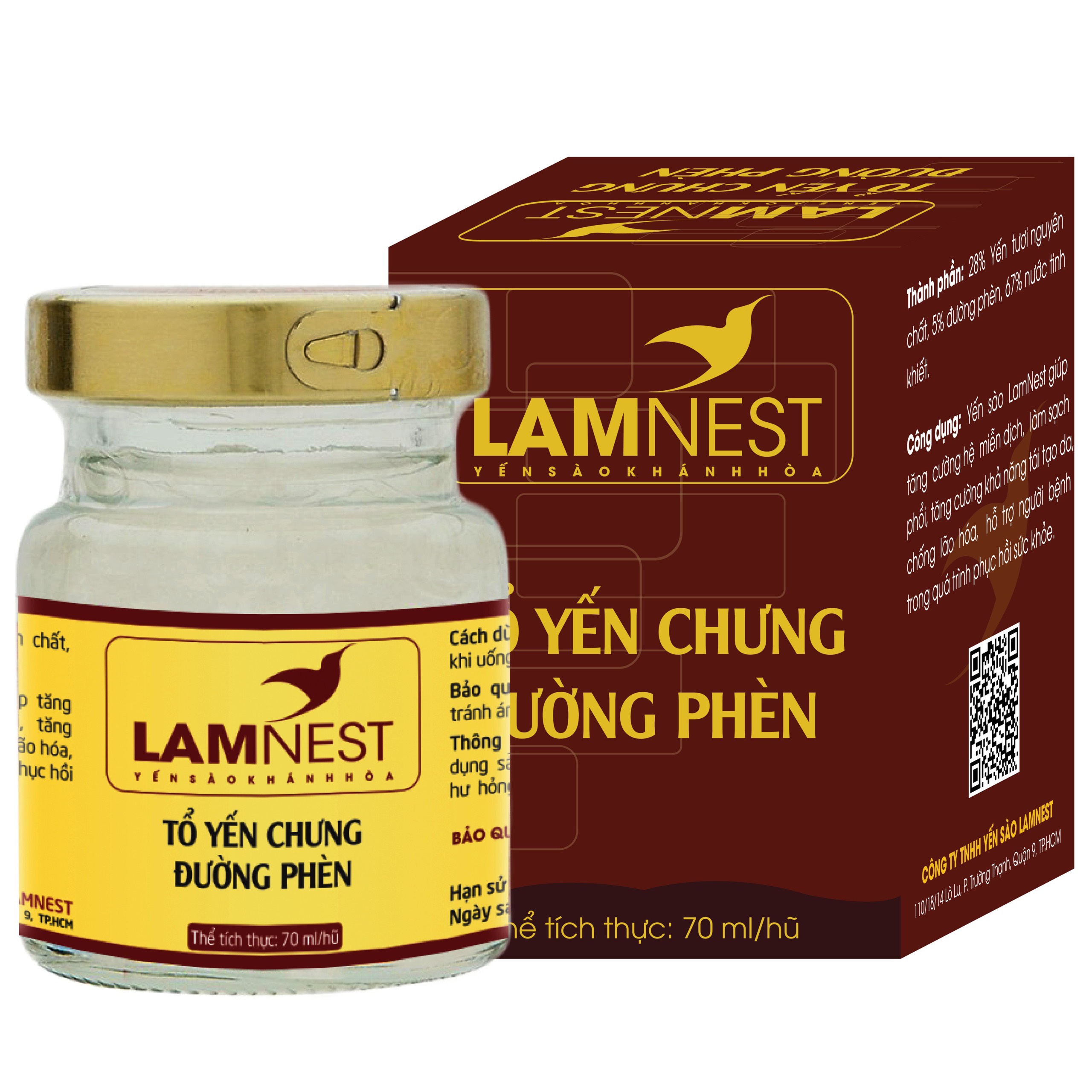 [HCM]YẾN TƯƠI CHƯNG SẴN DẠNG SỢI 30% - yến chưng đường phèn LAMNEST
