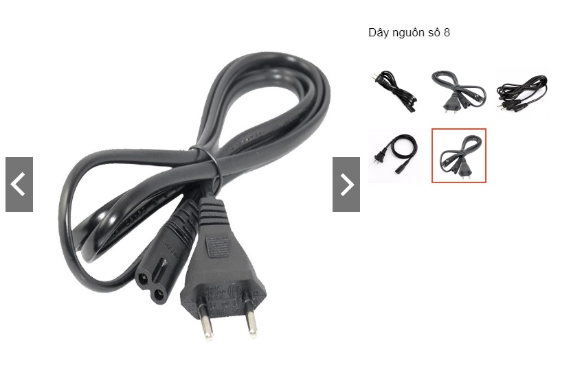 Dây nguồn Số 8 cho các thiết bị điện Giá 20,000 Đồng*Miễn phí vận chuyển