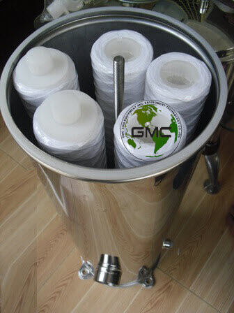 Phin lọc bằng Inox Phin lọc chứa 5 lõi – 20” F200 x 700   Dày 1mm; cửa 1”