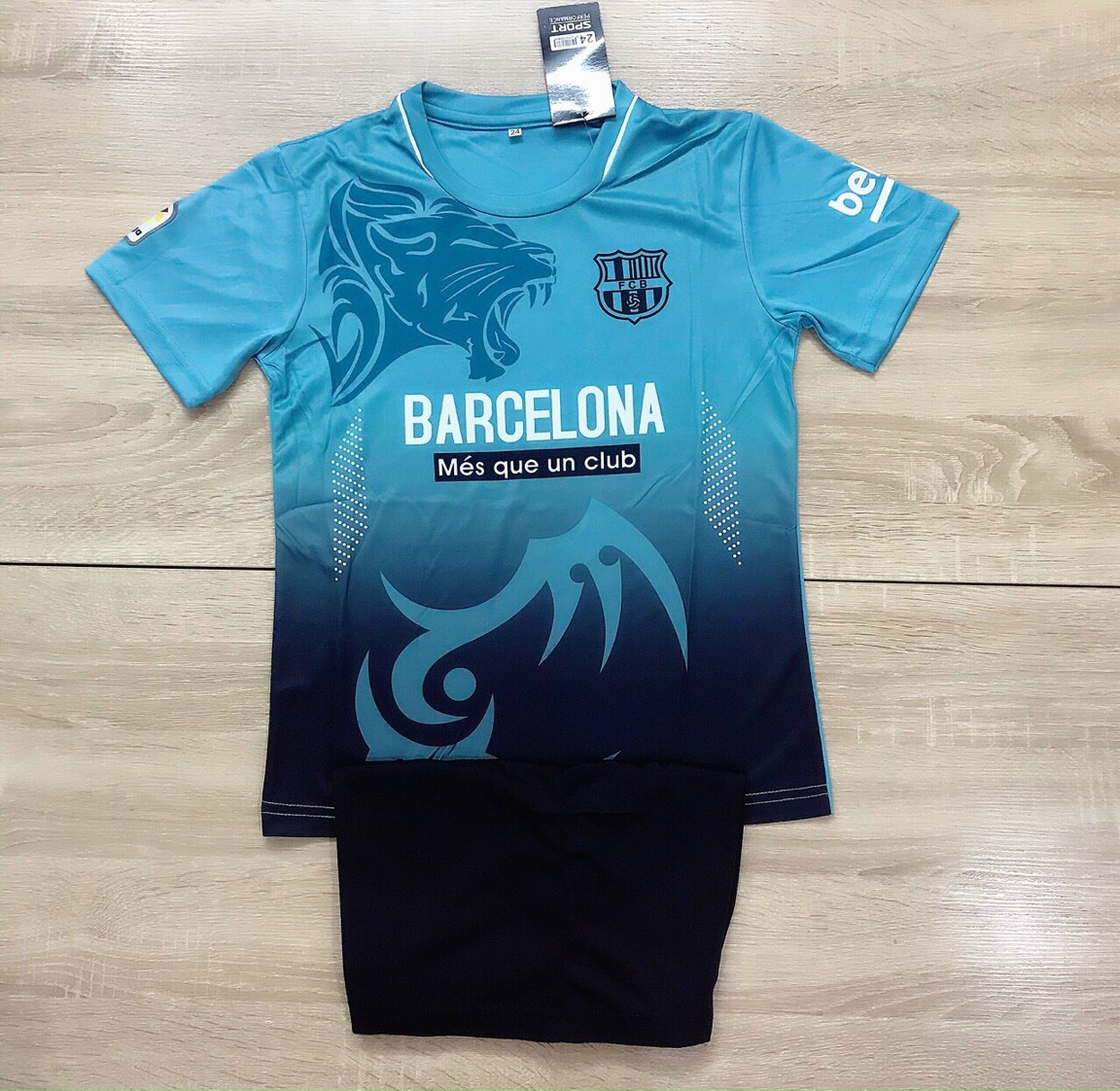 ÁO BÓNG ĐÁ TRẺ EM [BARCELONA 2020] THUN LẠNH RẺ ĐẸP