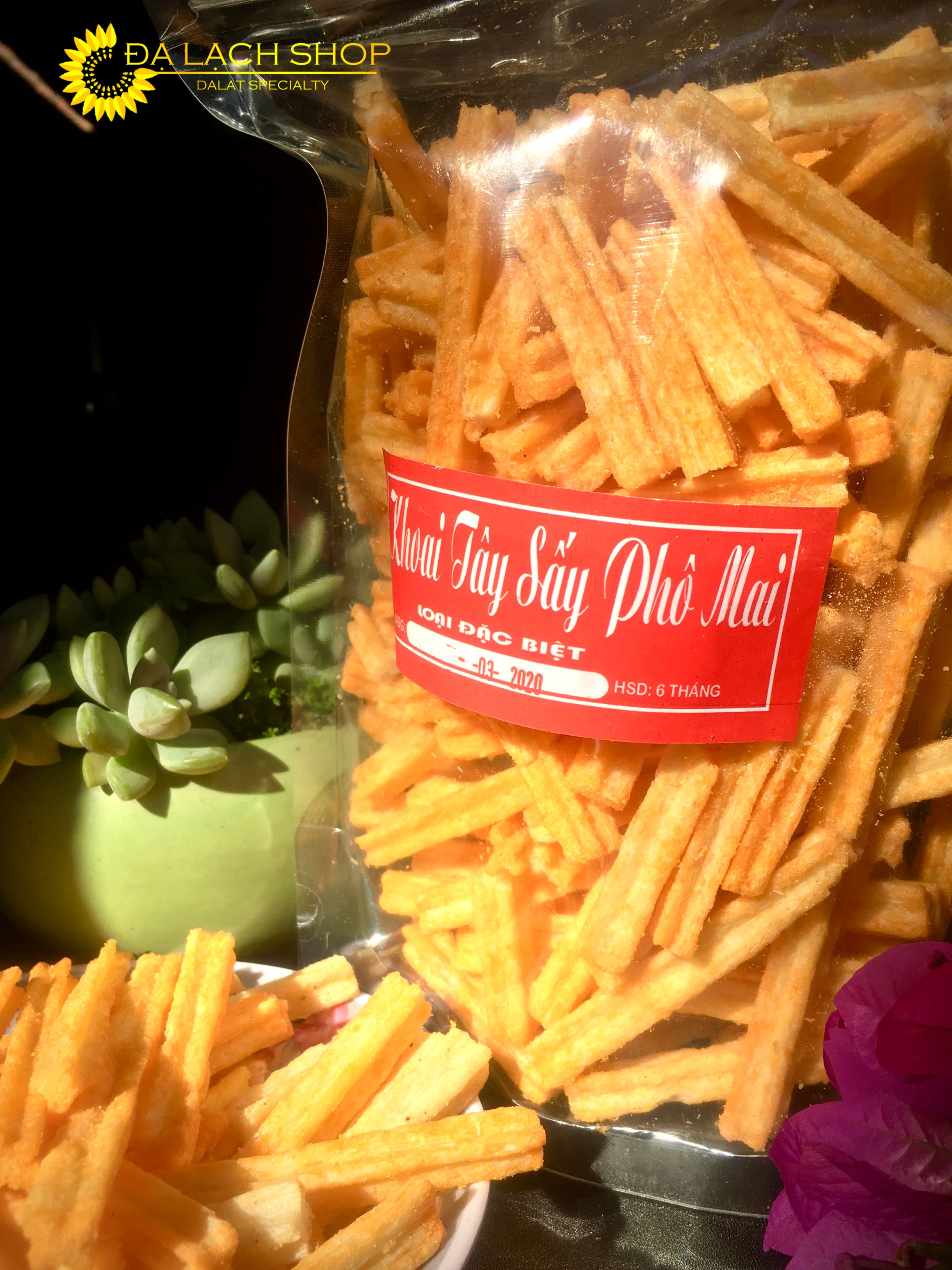 Snack Khoai tây cọng sấy giòn phô mai thơm 1000g- Đặc Sản Đà Lạt/ Đạ Lạch food