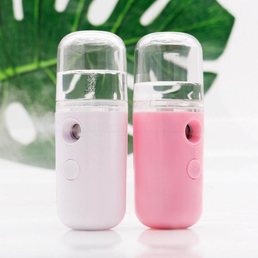 Máy Phun Sương Xông Hơi Mặt NaNo Mini Cầm Tay Hỗ Trợ Dưỡng Da tối đa, xịt khoáng cho da mặt trẻ đẹp