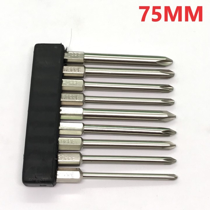 Bộ mũi tô vít 4 cạnh chuôi lục giác đầu PH1, PH2 Hàng Tốt đầy đủ kích cỡ từ 50 đến 150mm.