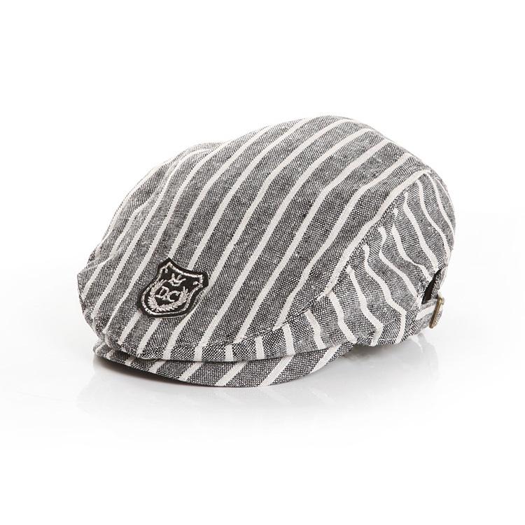 Mũ beret nồi cho trẻ em họa tiết kẻ sọc