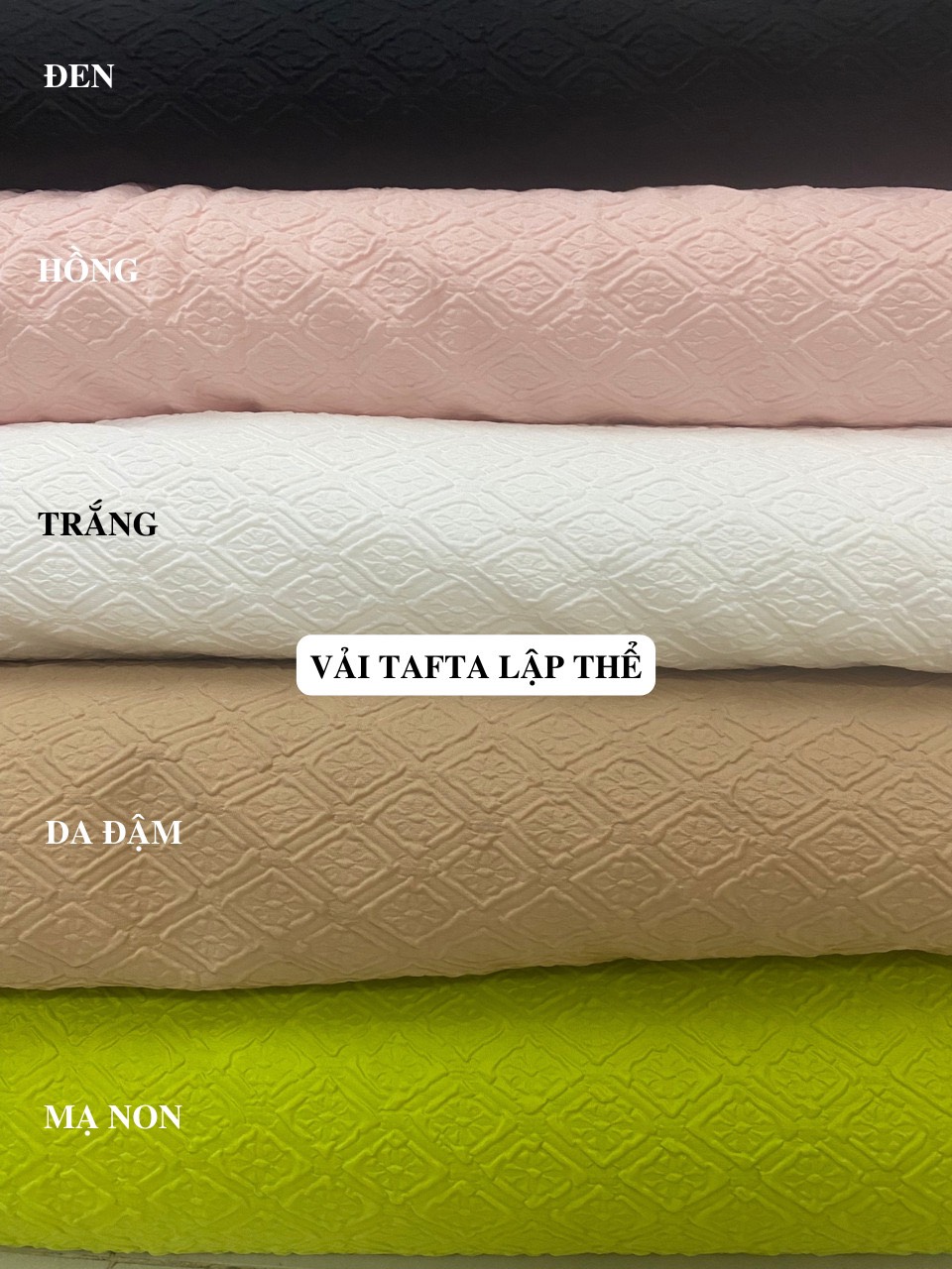 Vải gấm tafta lập thể