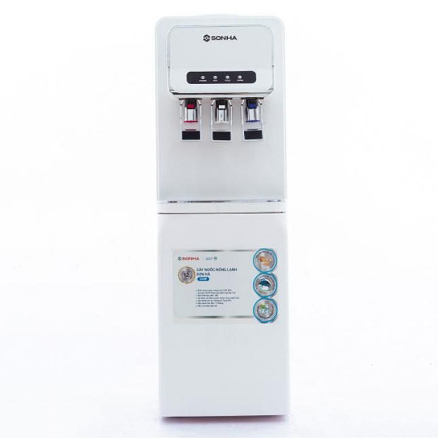 Cây nước nóng lạnh sơn hà shk-7813w, 3 vòi, có khóa trẻ em