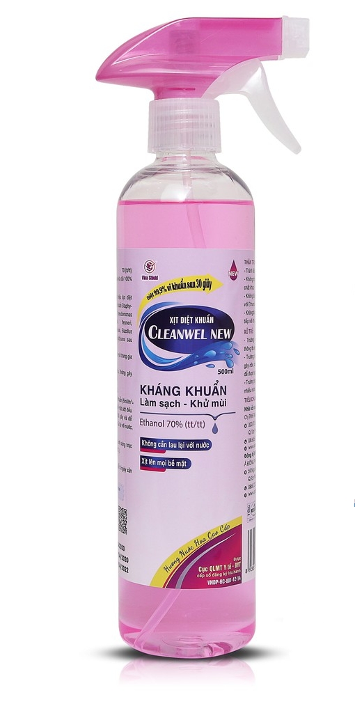 Xịt diệt khuẩn cleanwel new - nắp xịt - dạng nước