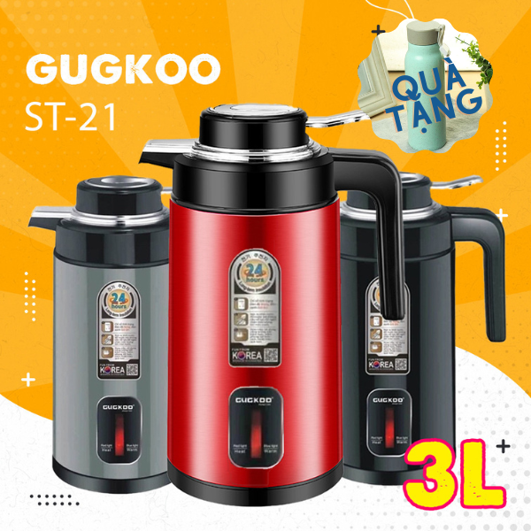 Ấm siêu tốc kết hợp phích giữ nhiệt-dung tích lớn 3000ml-công suất 1500W-Thời gian giữ nhiệt lên đến 24gio.