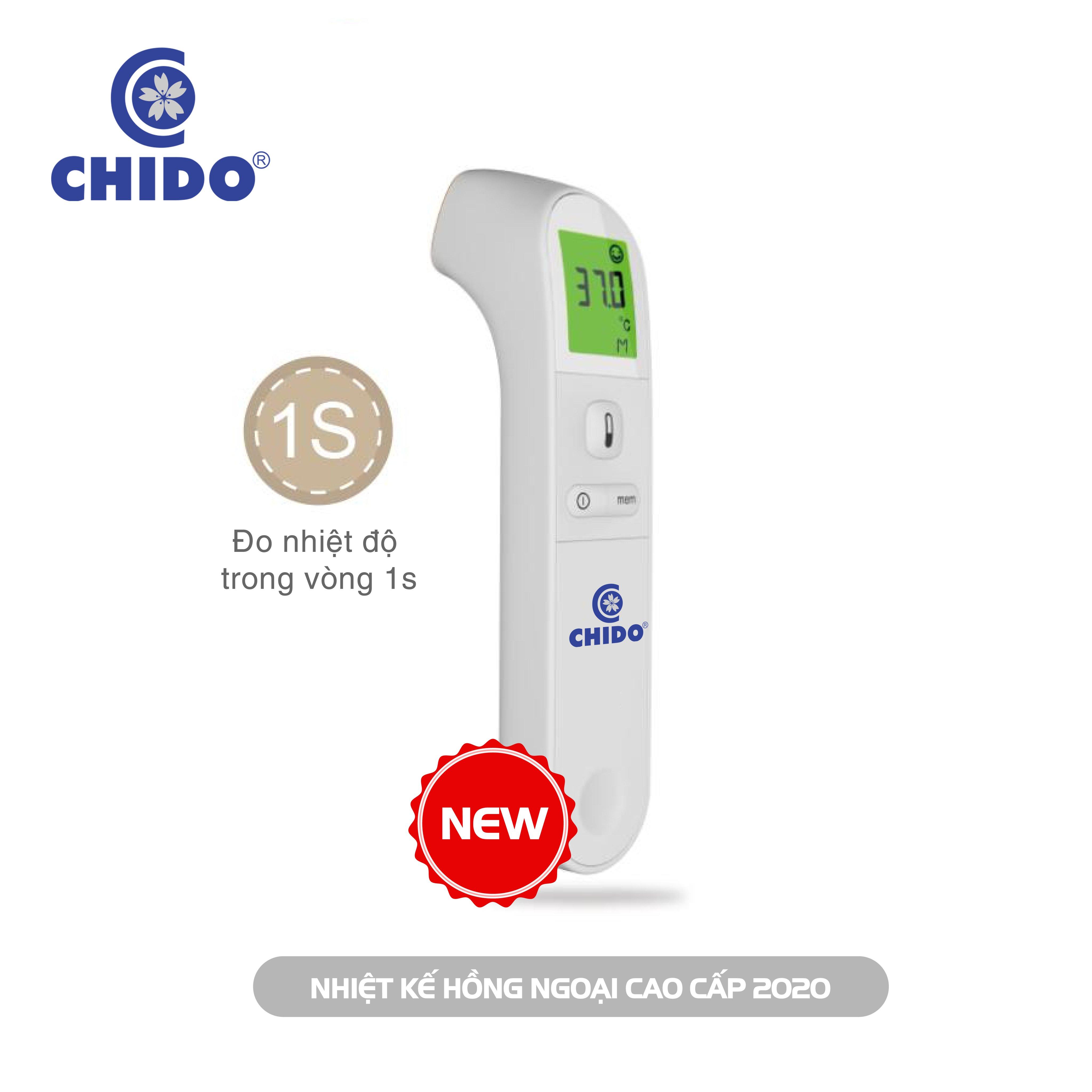 Nhiệt kế điện tử hồng ngoại cao cấp CHIDO 2020 đo thân nhiệt, nhiệt độ phòng và vật thể nhanh chóng, chính xác- TBYT Quang Hà