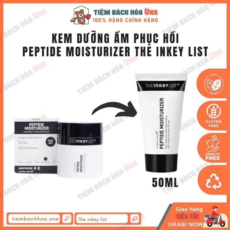 Kem dưỡng ẩm phục hồi THE INKEY LIST Peptide Moisturizer 50ML