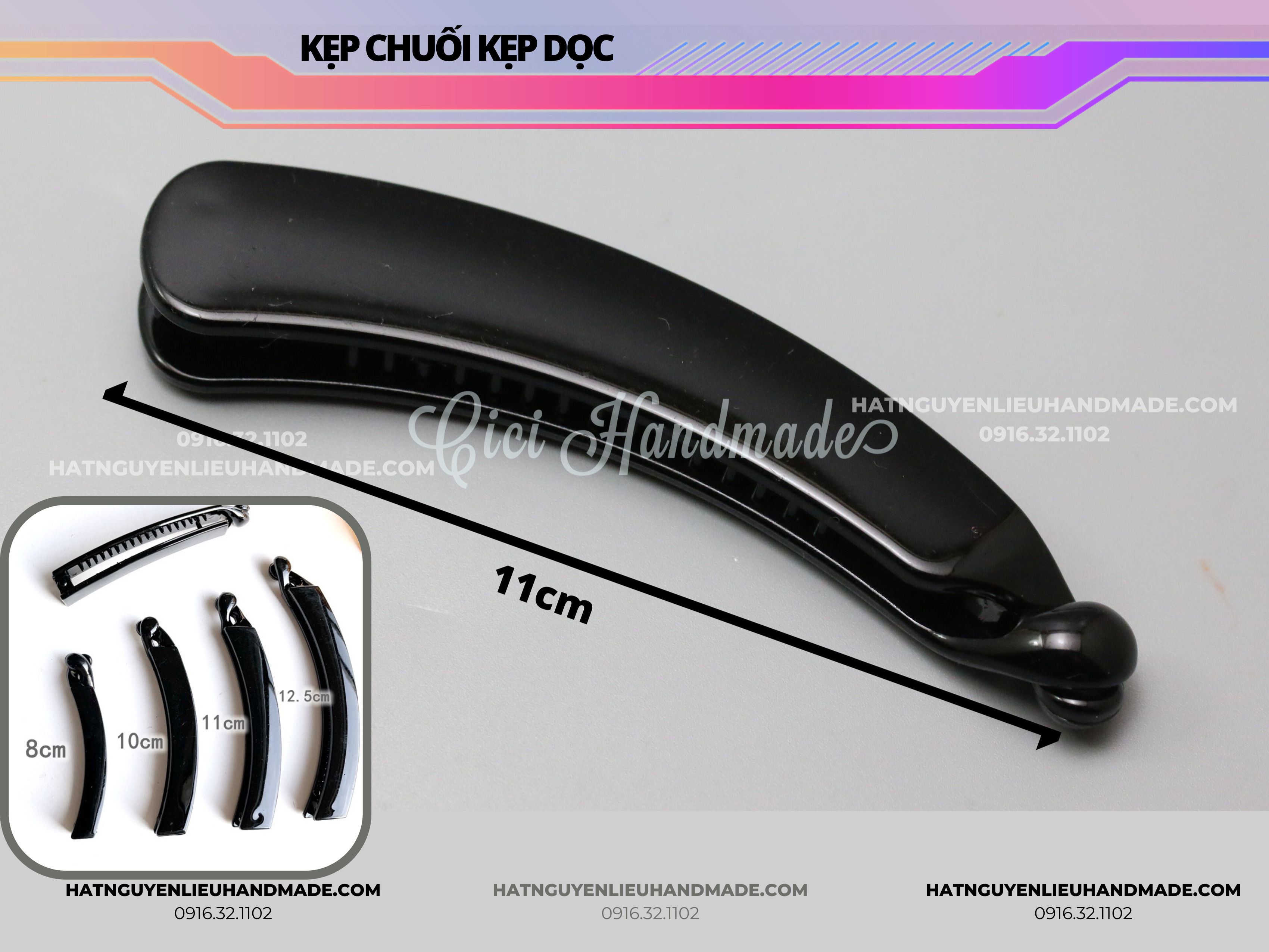 Set 2 chiếc Kẹp chuối kẹp dọc dày dặn phôi phụ kiện tóc Cici Handmade kẹp tóc hàn quốc kẹp tóc xịn kẹp tóc đuôi ngựa