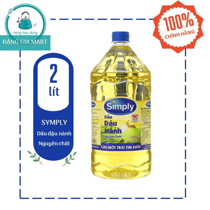 Dầu Ăn Đậu Nành Simply 2l bổ sung Omega 3, 6, 9 có lợi cho sức khỏe