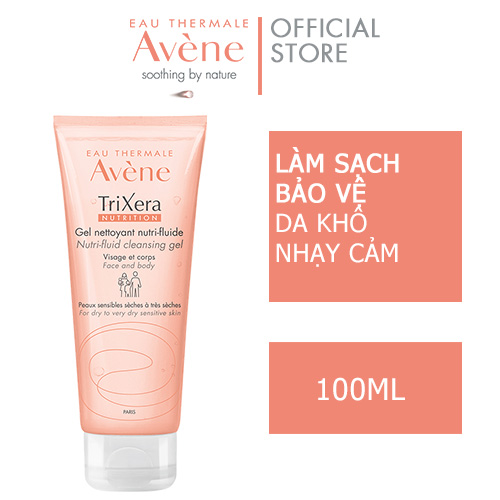 EAU THERMALE AVÈNE Gel rửa mặt, tắm, làm sạch TRIXERA NUTRITION CLEANSING GEL 100ML