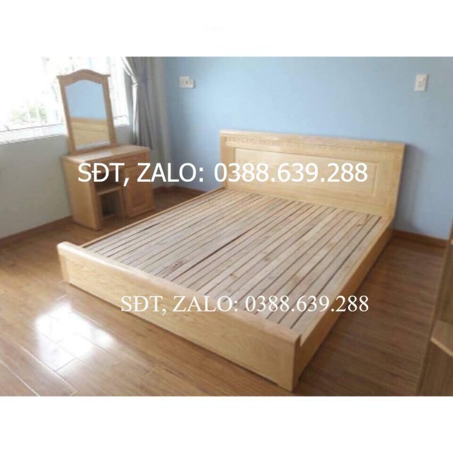 Giường ngủ gỗ sồi nga 1m6