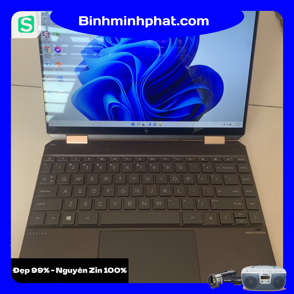 Laptop cũ giá rẻ hp spectre x360 14t-ea000 i7-1165g7 / 16 / 512 / 14.0" fhd touch nguyên zin , đẹp 99% | học sinh , sinh viên , văn phòng...