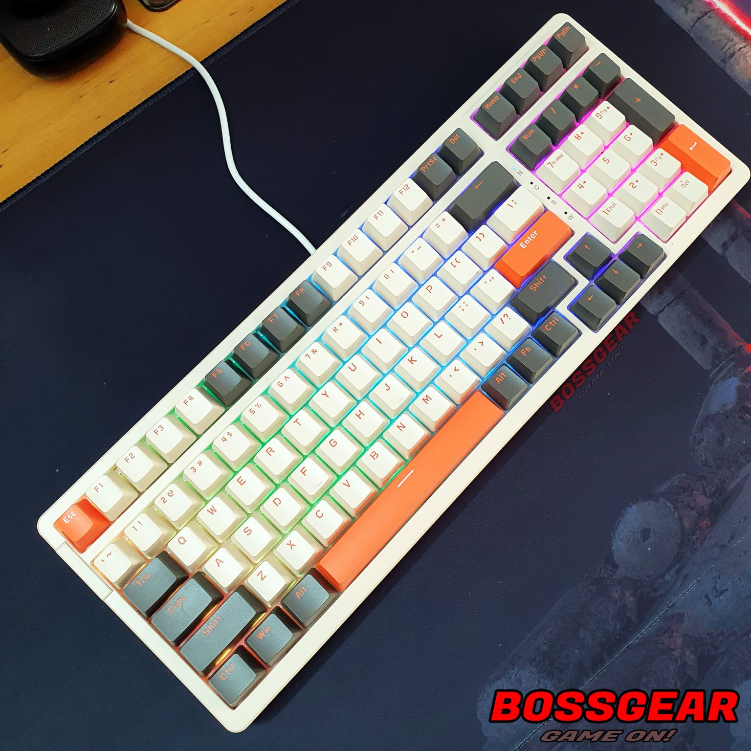 Bàn Phím Cơ Attack Shark K98 RGB, HotSwap Rivet, LED RGB, Cáp Rời.