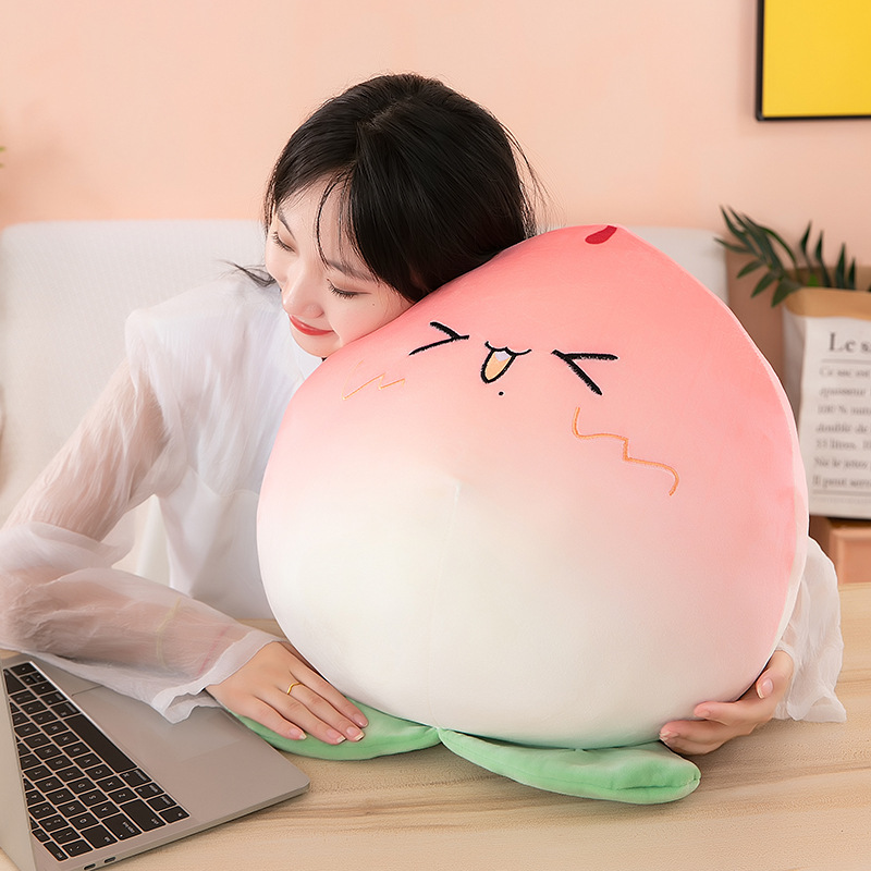 Gối ôm trái đào siêu cưng quả đào dễ thương mềm mịn Thú bông trái đào đáng yêu quả đào êm ái siêu kute