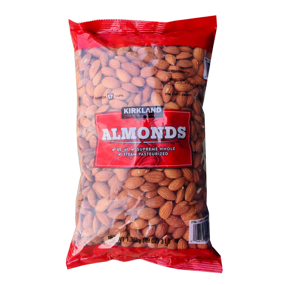 Hạnh nhân không muối kirkland mỹ 1.36kg
