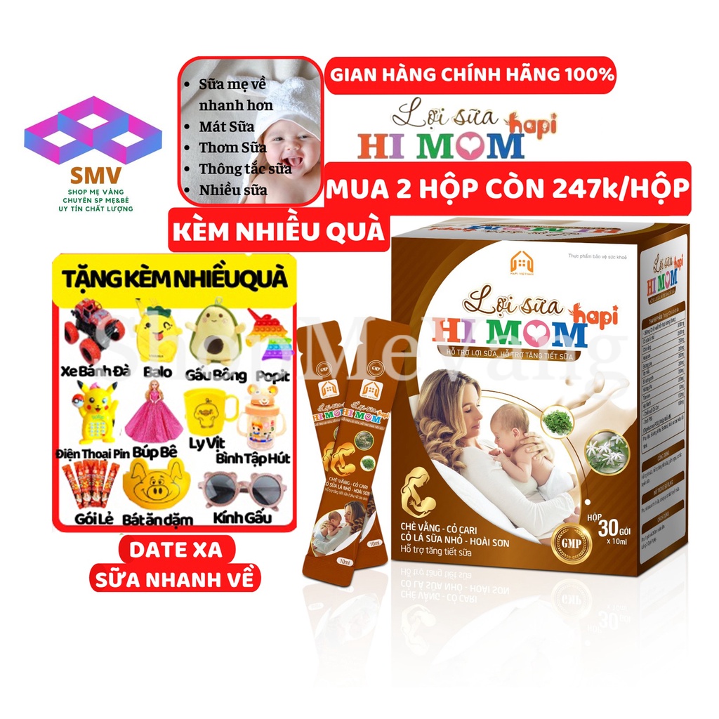 Lợi sữa HI MOM HAPI Chính Hãng ,nhiều sữa,mát sữa, thông tắc sữa, thơm sữa ngay lần đầu sử dụng