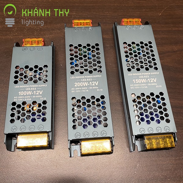 Nguồn tổ ong dẹp 12v vỏ thép cao cấp 100w, 150w, 200w, 300w, 400w
